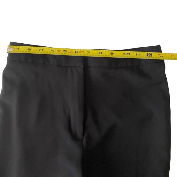 H&M Womens Black Wide Leg Crepe Pants Size 4 High Rise Side Zip - Picture 6 of 9